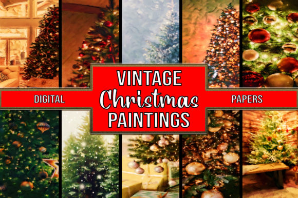 Download Vintage Christmas Paintings Pastel Art - Christmas Collection