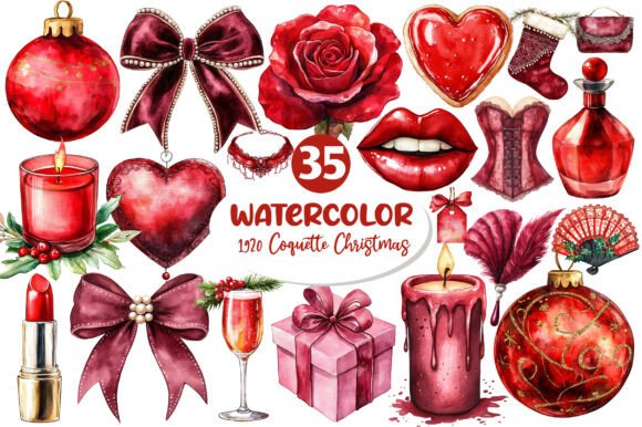 Download 1920 Coquette Christmas Clipart - Christmas Collection