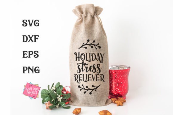 Download Christmas Wine Bag Svg, Wine Quote Svg - Christmas Collection