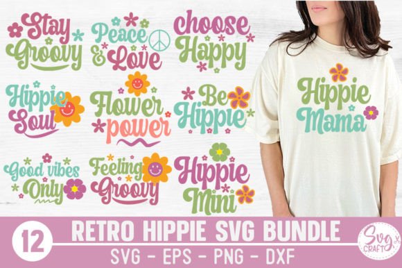 Download Retro Hippie SVG Bundle Retro SVG Groovy - Hippie svg Collection
